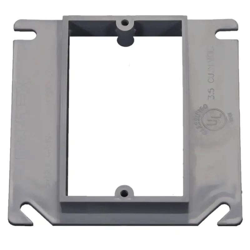 Ez Box Pvc 1 Gang Box Extension For New And Old Work, Gray