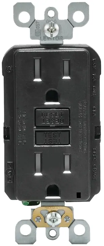 Smartlockpro 15 Amps 125 V Duplex Black Gfci Outlet 5-15r 1 Pk