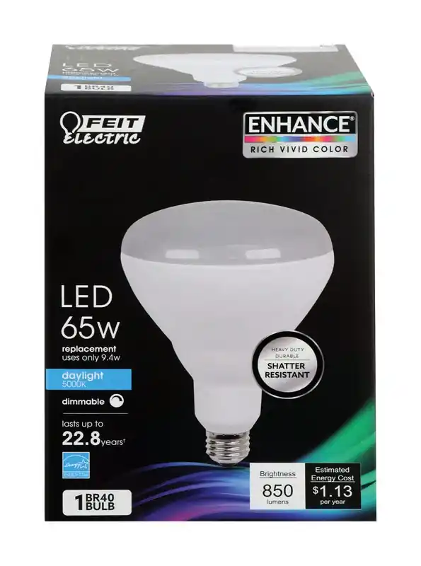 Enhance Br40 E26 (medium) Led Bulb Daylight 65 Watt Equivalence 1 Pk