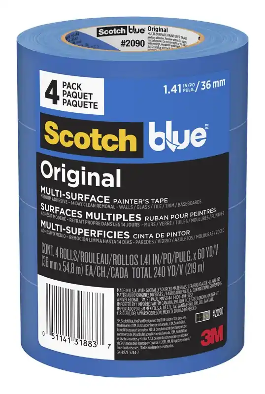 1.41 In. W X 54.8 M L Blue Medium Strength Original Painter‘s Tape 4 Pk