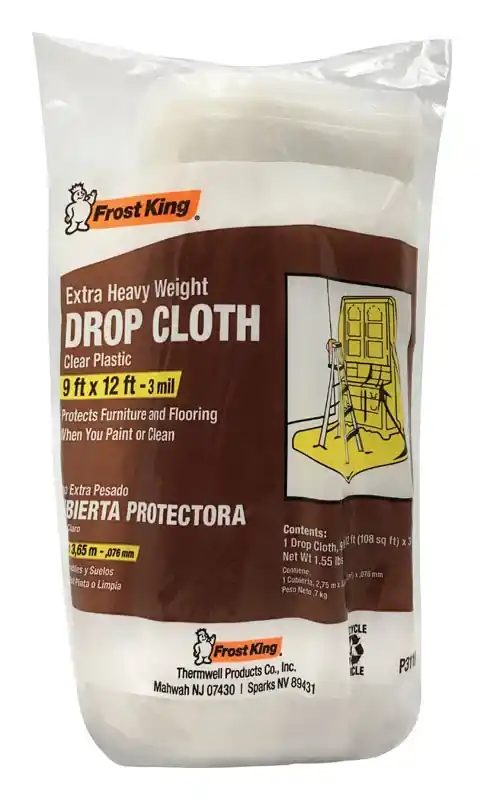 9 Ft. W X 12 Ft. L X 3 Mil Plastic Drop Cloth 1 Pk