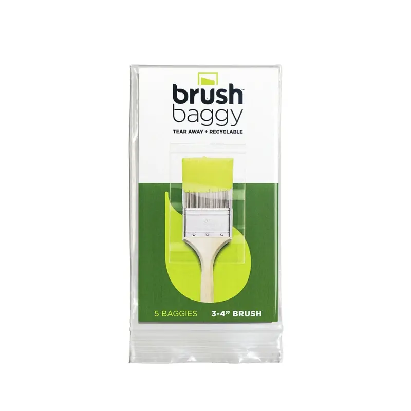 5 In. W X 7.75 In. L Clear Polypropylene Paint Brush Baggy
