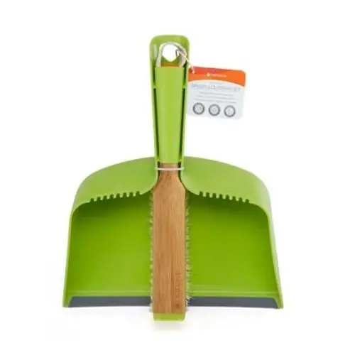 Clean Team Bamboo/plastic Handheld Dustpan And Brush Set