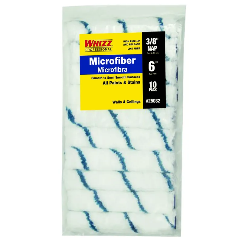 Microfiber 6 In. W X 3/8 In. Mini Paint Roller Cover 10 Pk