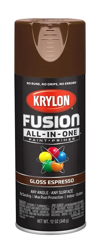 Fusion All-in-one Spray Paint + Primer, Gloss Espresso, 12-oz.