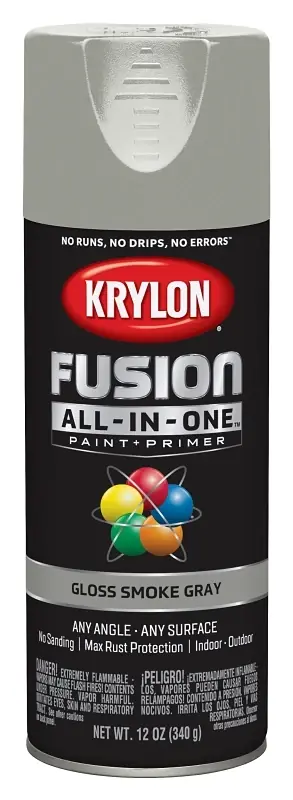 Fusion All-in-one Spray Paint + Primer, Gloss Smoke Gray, 12-oz.