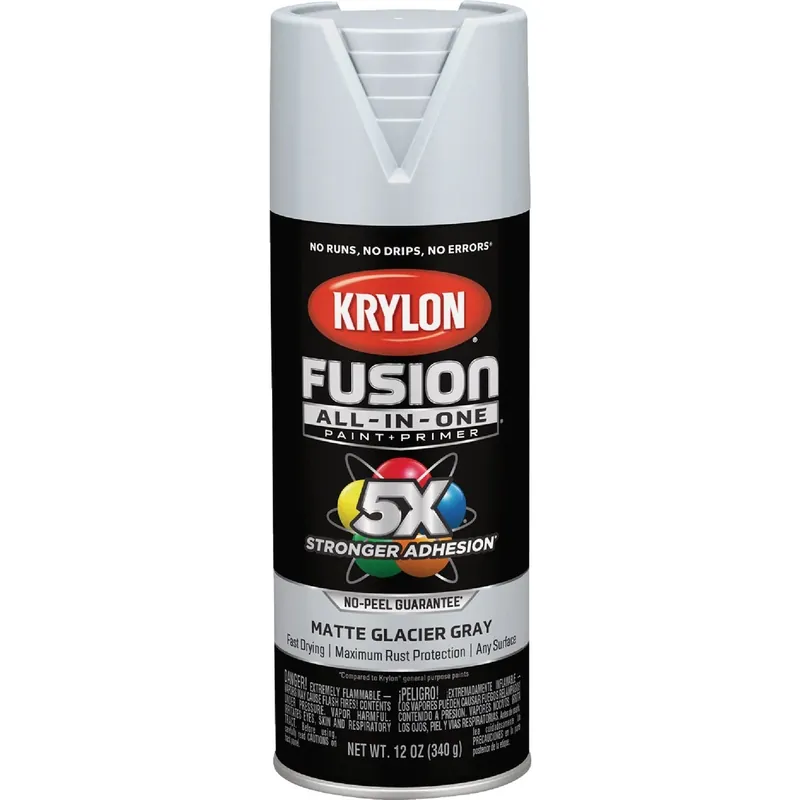 Fusion All-in-one Spray Paint + Primer, Matte Glacier Gray, 12-oz.
