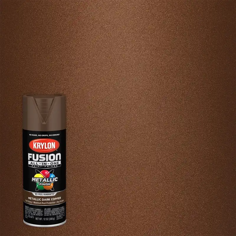Fusion All-in-one Spray Paint + Primer, Metallic Dark Copper, 12-oz.