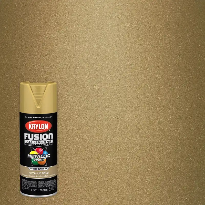 Fusion All-in-one Spray Paint + Primer, Gold Metallic, 12-oz.