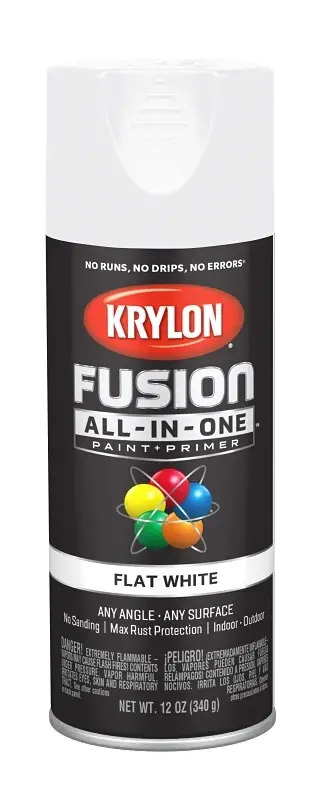 Fusion All-in-one Spray Paint + Primer, Flat White, 12-oz.