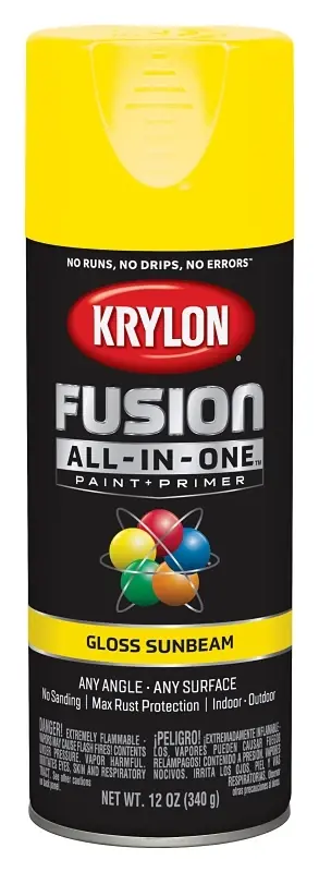 Fusion All-in-one Spray Paint + Primer, Gloss Sunbeam, 12-oz.