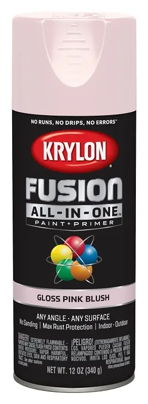 Fusion All-in-one Spray Paint + Primer, Gloss Pink Blush, 12-oz.