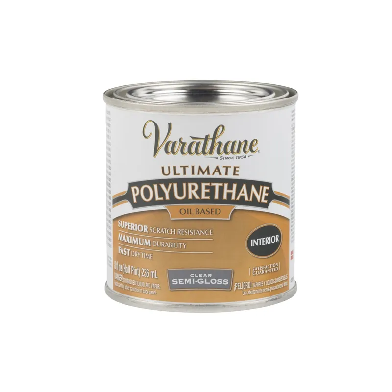Premium Polyurethane, Semi-gloss Interior Oil-based, 1/2-pint