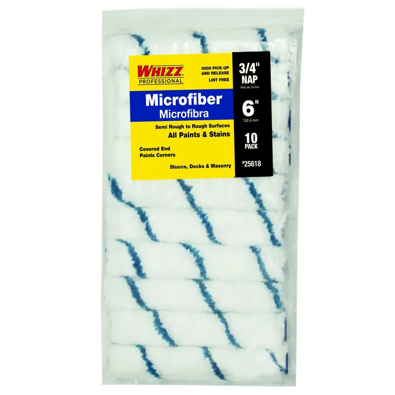 Microfiber 6 In. W X 3/4 In. Mini Paint Roller Cover 10 Pk