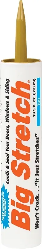 Big Stretch Tan Elastomeric Acrylic Latex Door/siding/ Window Caulk 10.5 Oz