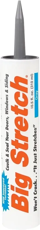 Big Stretch Gray Elastomeric Acrylic Latex Door/siding/ Window Caulk 10.5 Oz