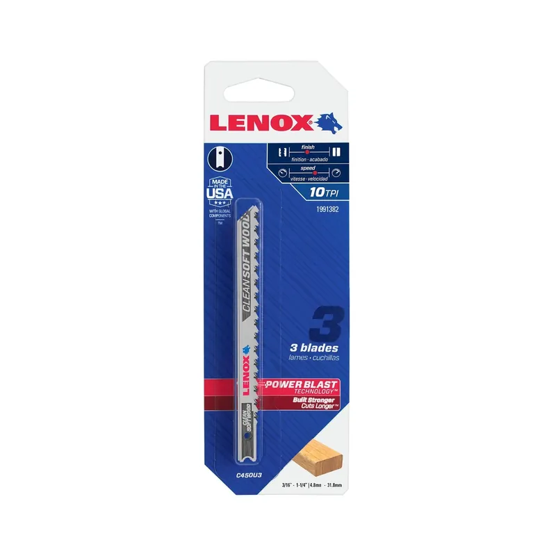 4 In. Metal U-shank Clean Wood Jig Saw Blade 10 Tpi 3 Pk