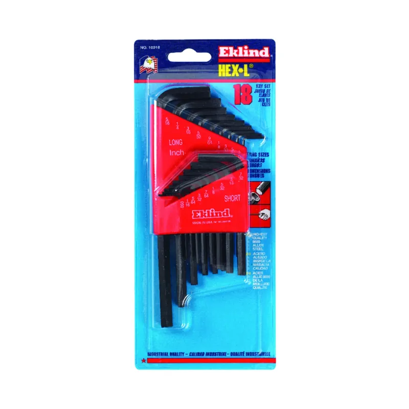 18-pc. Hex-l Key Set, Short & Long Arm