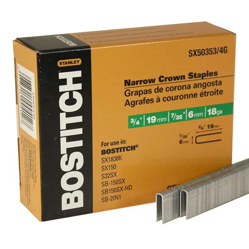 Sx 7/32 In. W X 3/4 In. L 18 Ga. Narrow Crown Staples 5000 Pk