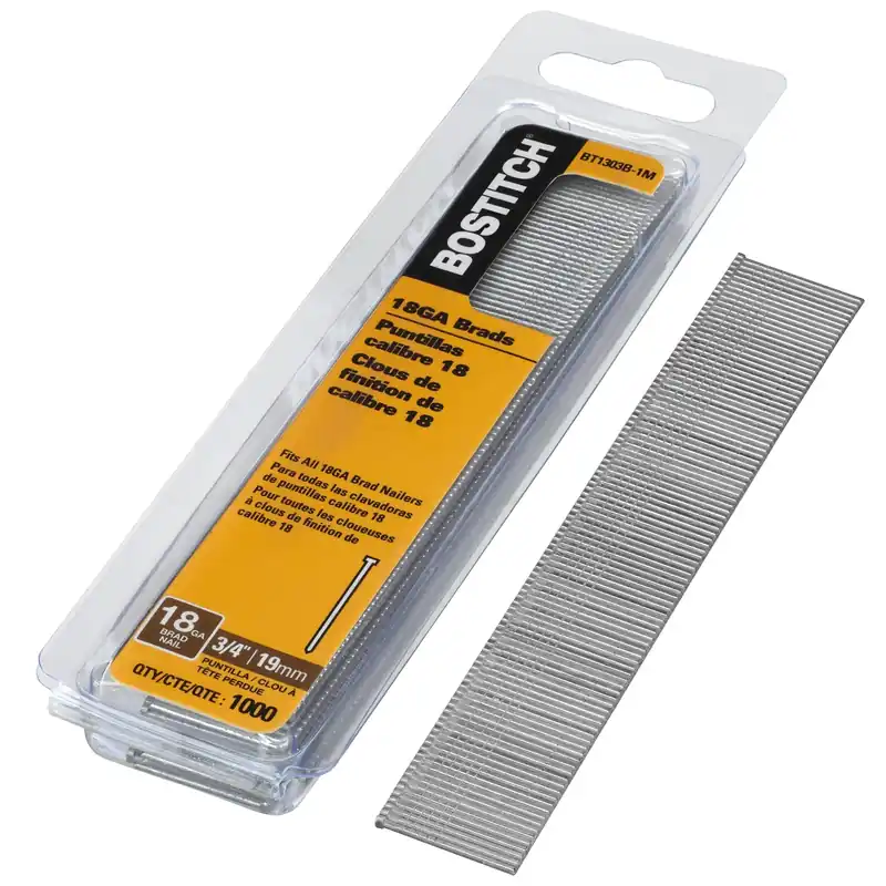 3/4 In. L X 18 Ga. Straight Strip Galvanized Brad Nails 3000 Pk