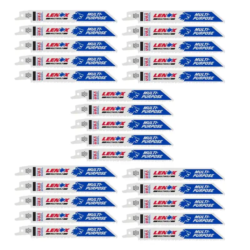 Multiwolf 6 In. Bi-metal Wave Edge Reciprocating Saw Blade 10 Tpi 25 Pk