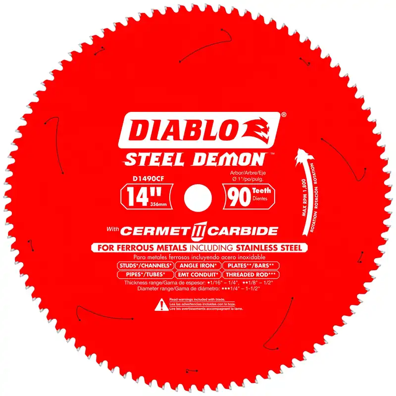Steel Demon 14 In. D X 1 In. Cermet Cermet Metal Saw Blade 90 Teeth 1 Pk