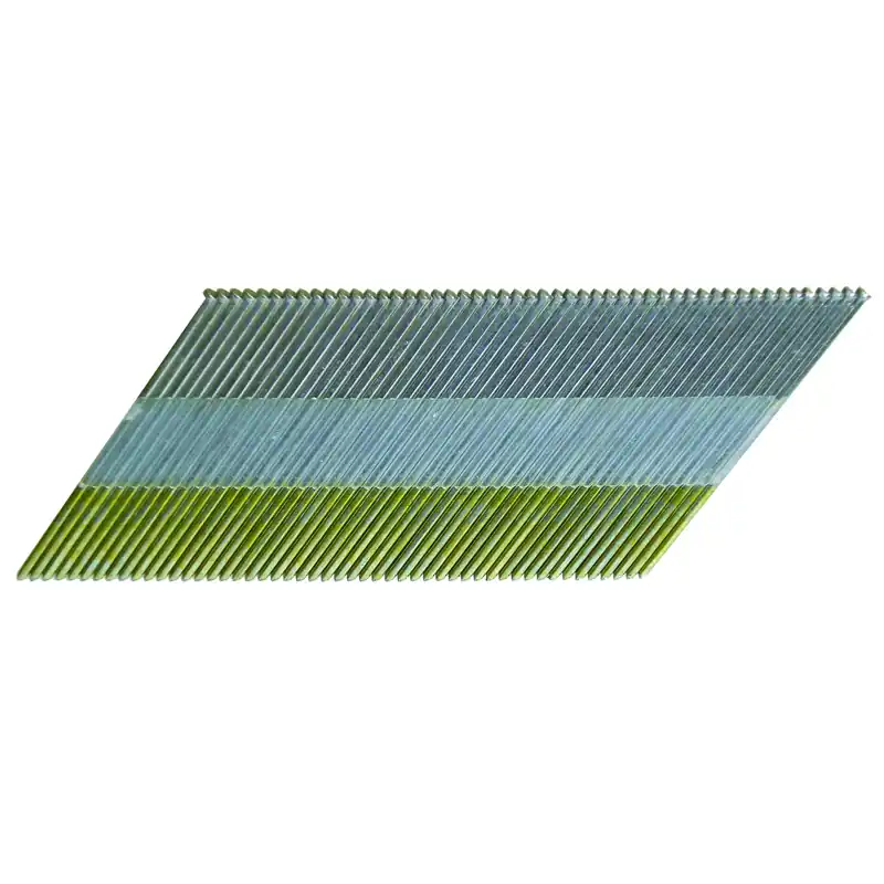 2-1/2 In. L X 15 Ga. Angled Strip Electro Galvanized Finish Nails 1000 Pk