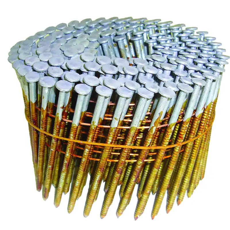 2 In. L Wire Coil Hot-dip Galvanized Framing Nails 15 Deg 2700 Pk