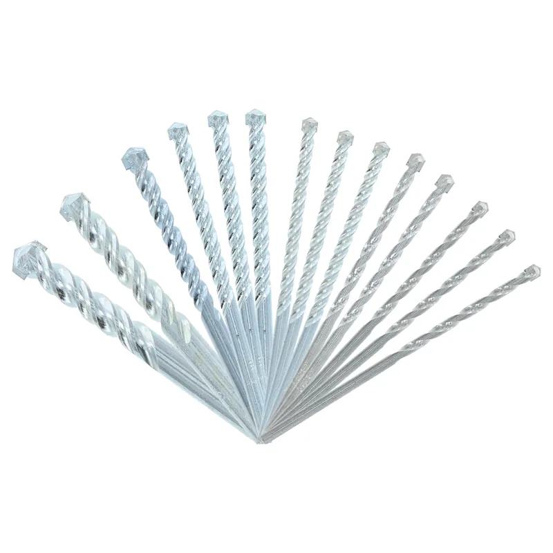 Carbide Tipped Masonry Drill Bit Set Straight Shank 14 Pc