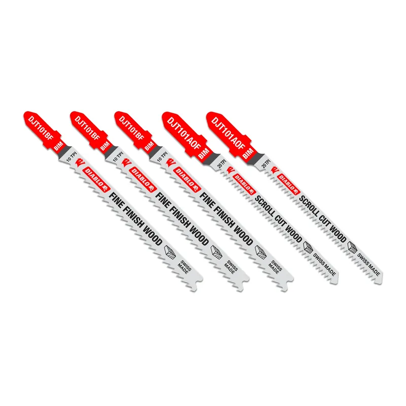 0 In. Bi-metal T-shank Laminate Cutting Jig Saw Blade Set 10/20 Tpi 5 Pc
