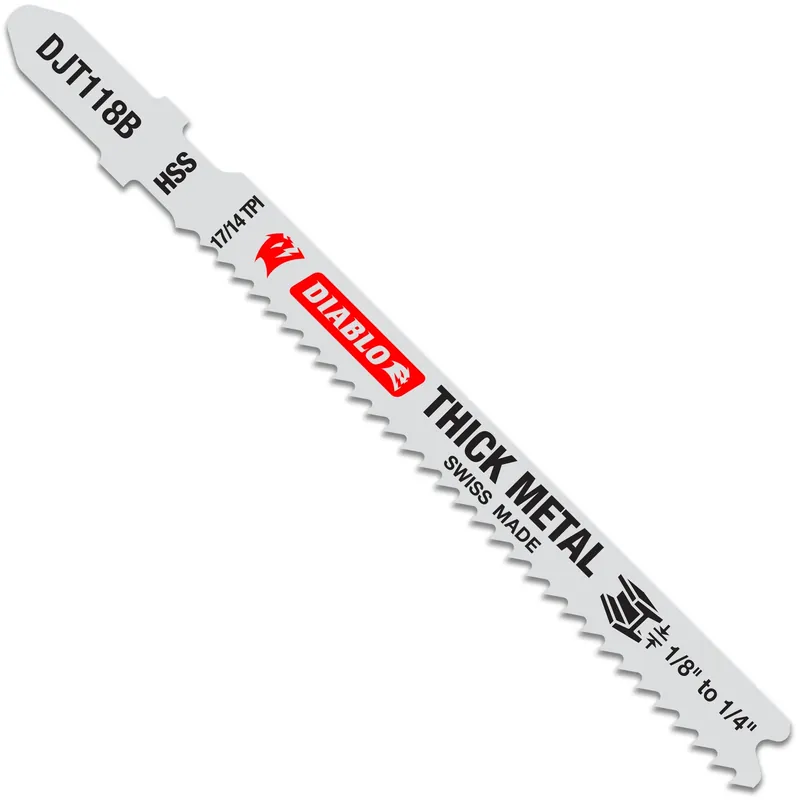 3-5/8 In. High Speed Steel T-shank Thick Metal Jig Saw Blade 17/14 Tpi 5 Pk