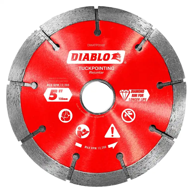 5 In. D X 7/8 In. X .240 In. Thick Diamond Tuck Point Masonry Cut-off Wheel 1 Pk