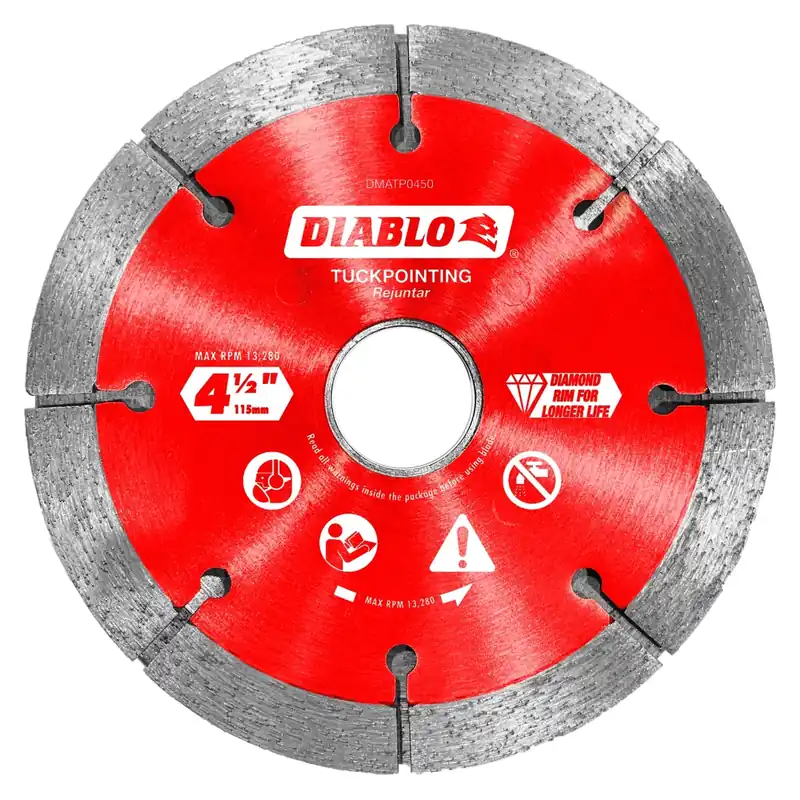 4-1/2 In. D X 7/8 In. X .240 In. Thick Diamond Tuck Point Masonry Cut-off Wheel 1 Pk