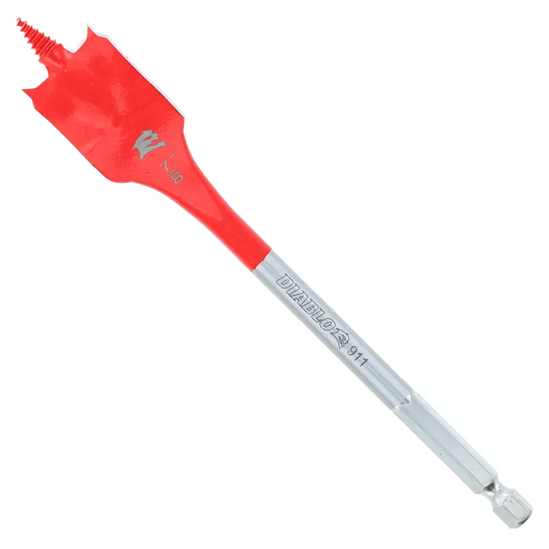 7/8 In. X 6 In. L High Speed Steel Clean Wood Spade Bit Hex Shank 2 Pk