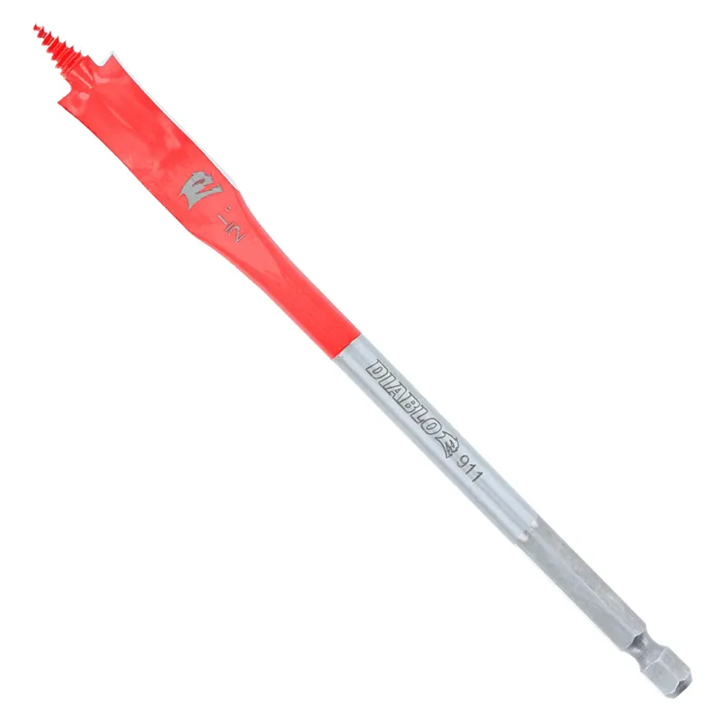 1/2 In. X 6 In. L High Speed Steel Clean Wood Spade Bit Hex Shank 2 Pk