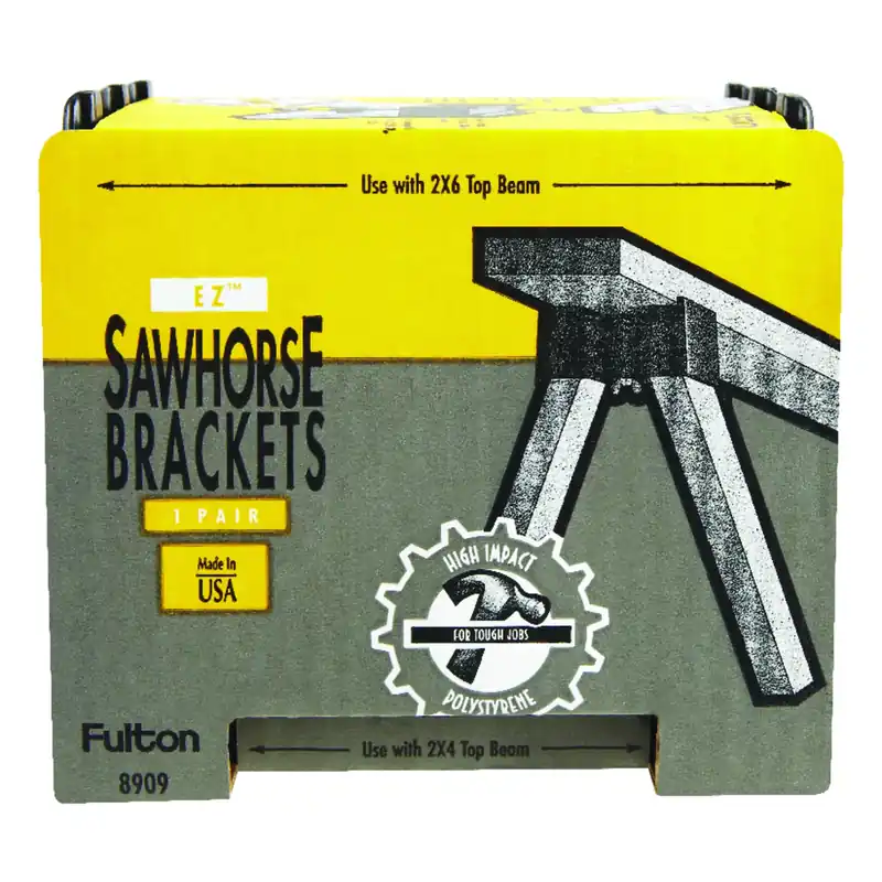 2 In. H X 4 In. W Sawhorse Brackets 500 Lb. Cap. 2 Pc