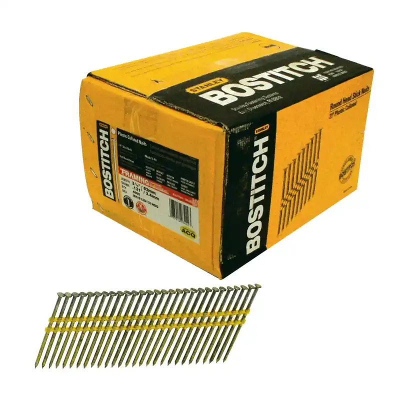 3-1/4 In. L Angled Strip Hot-dip Galvanized Framing Nails 21 Deg 4,000 Pk