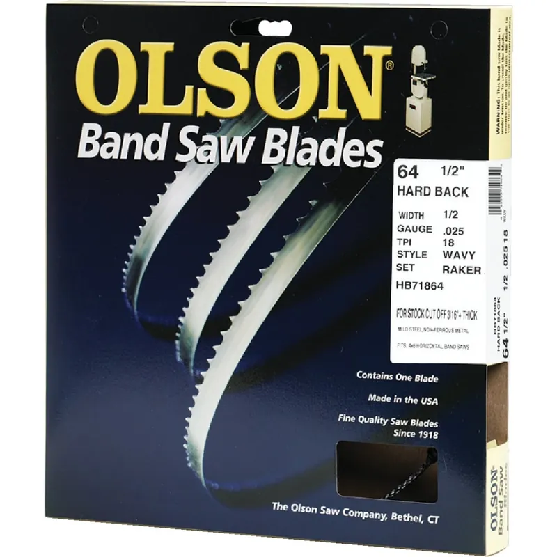 64.5 In. L X 0.5 In. W Metal Band Saw Blade 18 Tpi Wavy Teeth 1 Pk