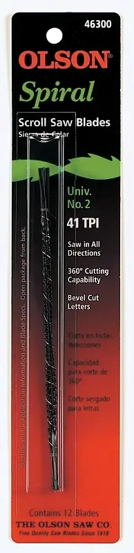 5 In. Carbon Steel Scroll Saw Blade 41 Tpi 12 Pk