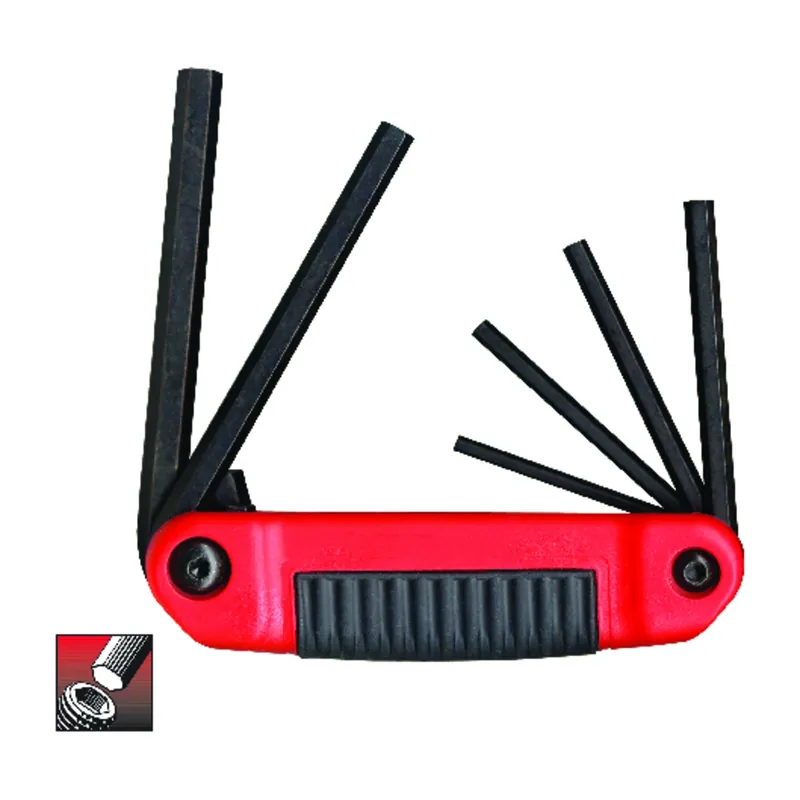 Ergo-fold Hex Key Set, 6-piece, Sae Sizes 5/32" To 3/8"