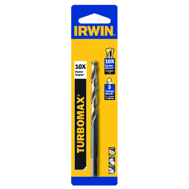 Turbo Max Drill Bit, Jobber Length, High Speed Steel, 5/32-in.