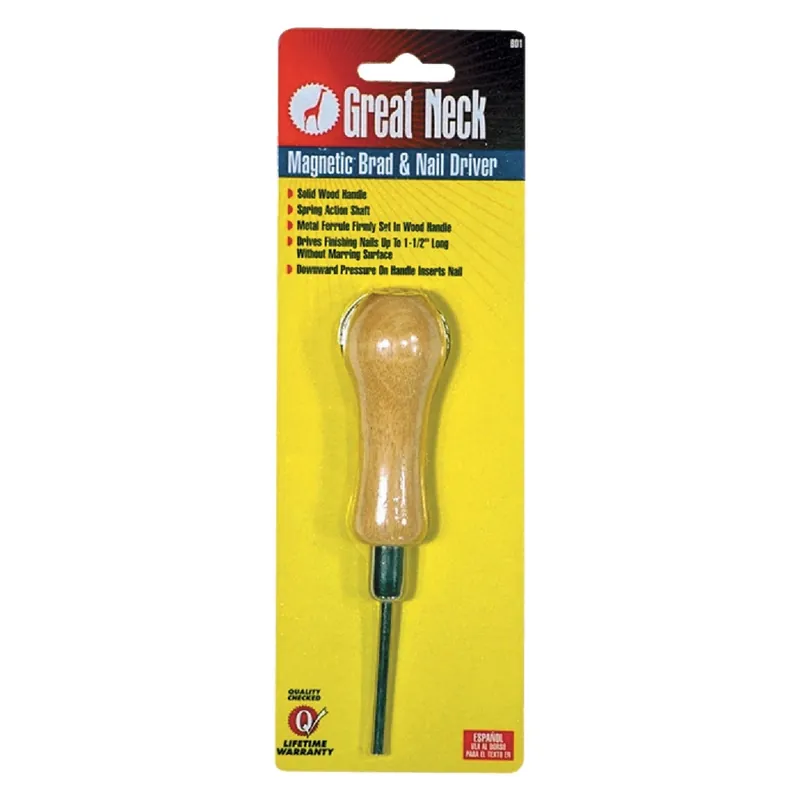 Magnetic Brad Driver With Hardwood Handle