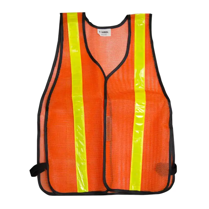 Reflective Safety Vest Orange One Size Fits All With Breakaway Design