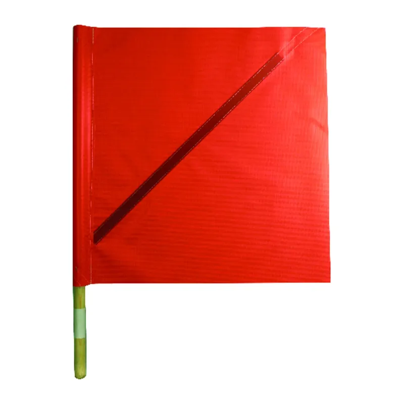 24 In. Fluorescent Orange Safety Flags Polyvinyl 1 Pk
