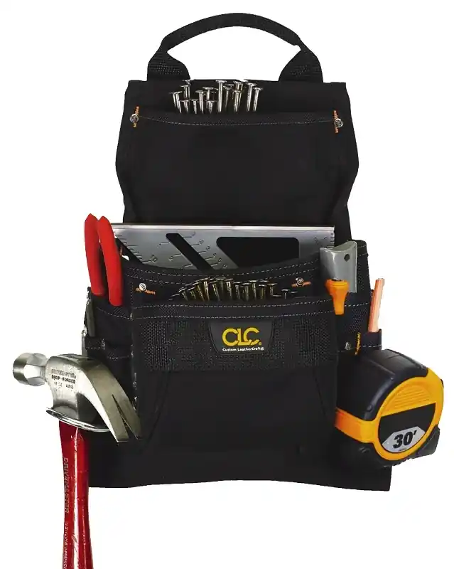 5 In. W X 15.25 In. H Black Ballistic Polyester Tool Bag With 9 Pockets