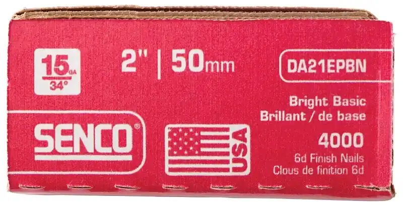 2 In. L X 15 Ga. Angled Strip Bright Finish Nails 34 Deg 4000 Pk