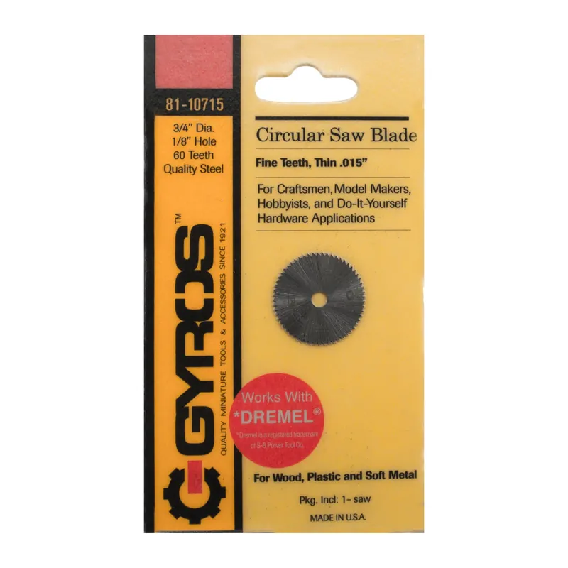 3/4 In. D X 1/8 In. Fine Steel Circular Saw Blade 60 Teeth 1 Pk