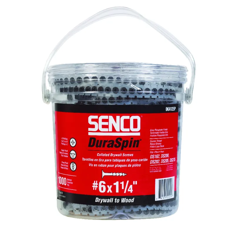 Duraspin No. 6 Sizes X 1-1/4 In. L Phillips Coarse Collated Drywall Screws 1000 Pk