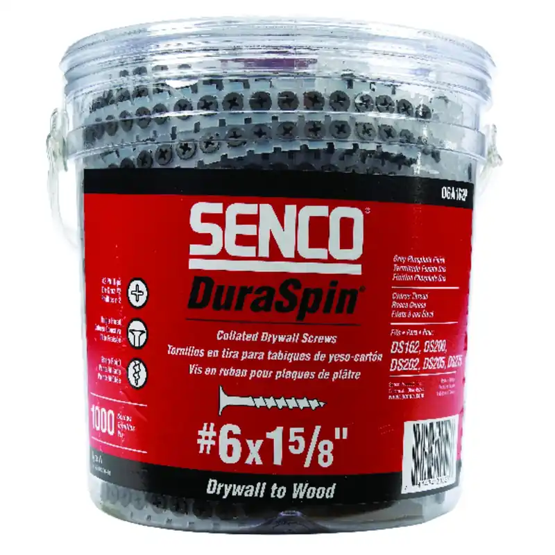 Duraspin No. 6 Sizes X 1-5/8 In. L Phillips Coarse Collated Drywall Screws 1000 Pk