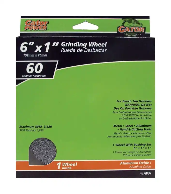 6 In. Adjustable Grinding Wheel - 1 In., 3/4 In., 5/8 In., 1/2 In.